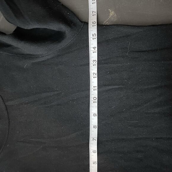 Ann Taylor M Mock Neck Black White Stripes Sweater Dress with Gold Buttons 267 - Picture 7 of 8